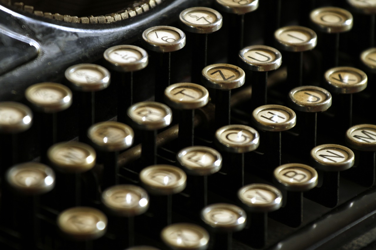 typewriter, letters, keyboard
